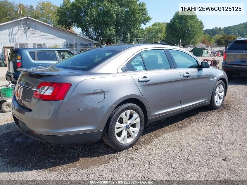 2012 Ford Taurus Sel VIN: 1FAHP2EW6CG125125 Lot: 40308752