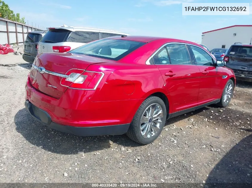 1FAHP2FW1CG132692 2012 Ford Taurus Limited