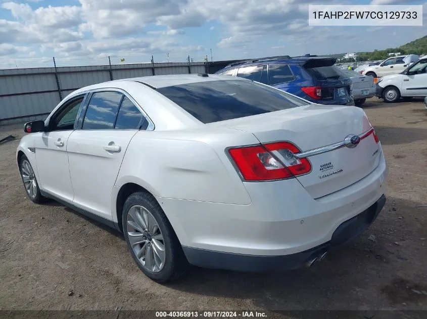 2012 Ford Taurus Limited VIN: 1FAHP2FW7CG129733 Lot: 40365913