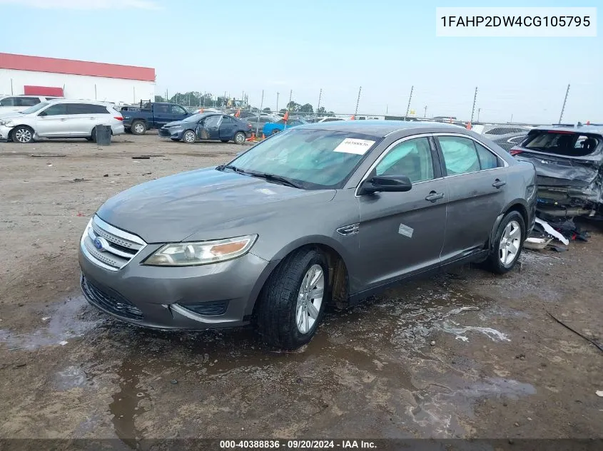 2012 Ford Taurus Se VIN: 1FAHP2DW4CG105795 Lot: 40388836