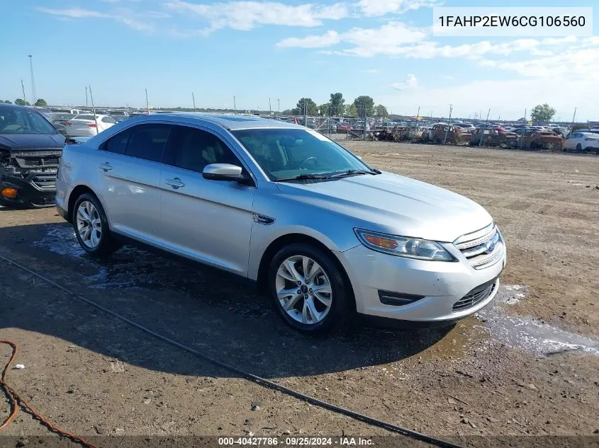 2012 Ford Taurus Sel VIN: 1FAHP2EW6CG106560 Lot: 40427786