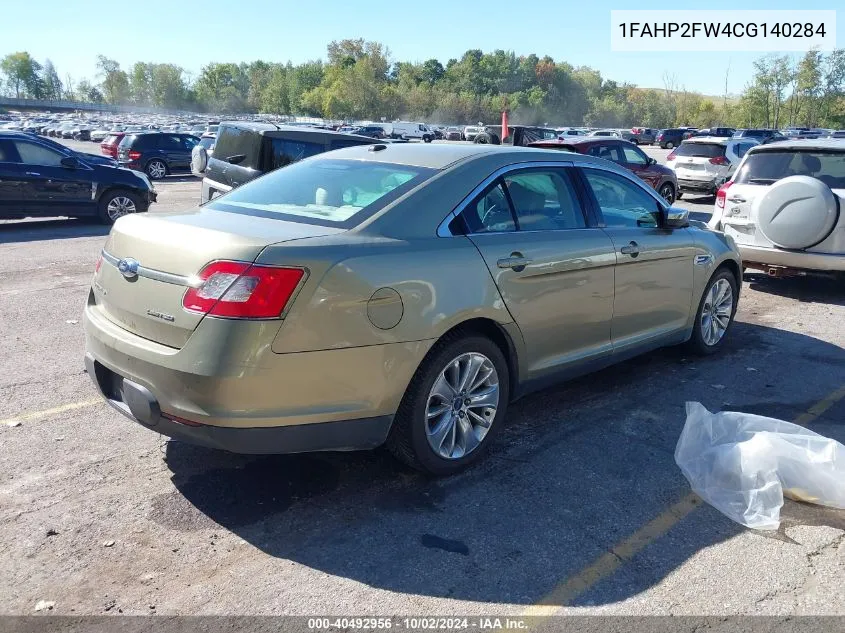 1FAHP2FW4CG140284 2012 Ford Taurus Limited