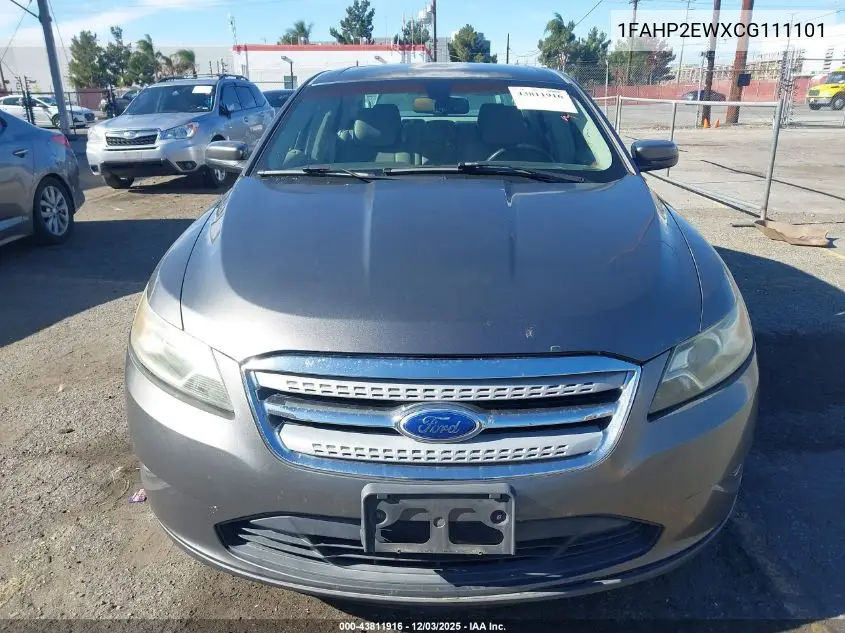 1FAHP2EWXCG111101 2012 Ford Taurus Sel