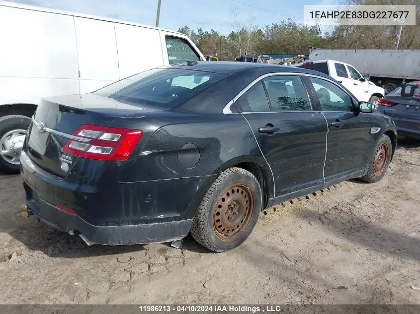 2013 Ford Taurus Sel VIN: 1FAHP2E83DG227677 Lot: 11986213