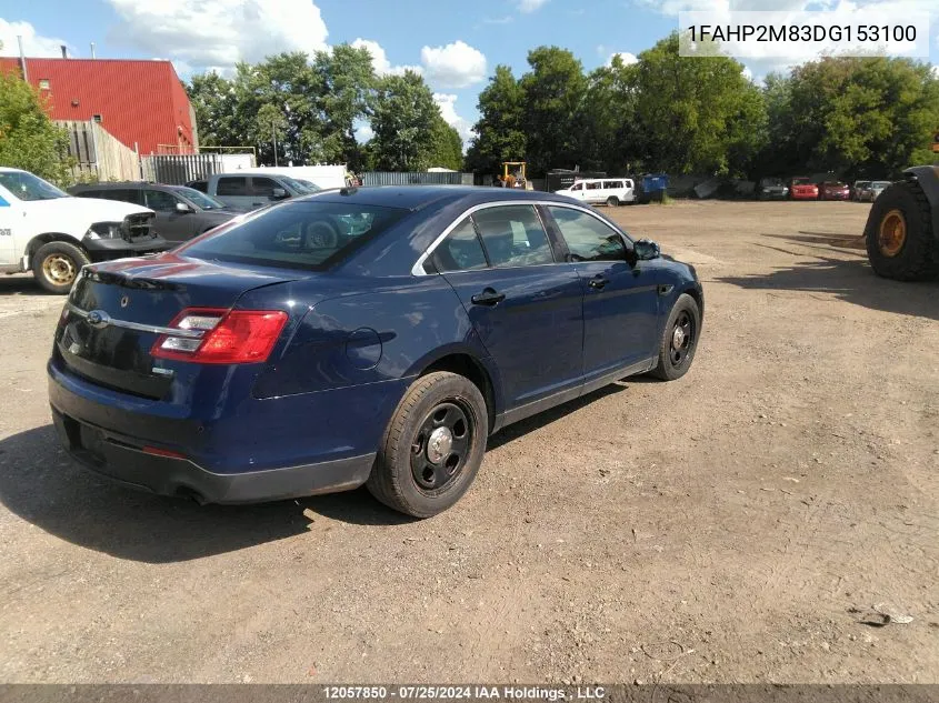 2013 Ford Taurus Police Interceptor VIN: 1FAHP2M83DG153100 Lot: 12057850