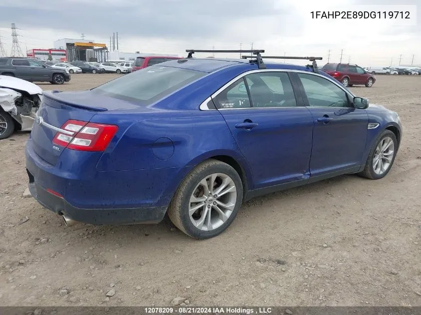 2013 Ford Taurus Sel VIN: 1FAHP2E89DG119712 Lot: 12078209