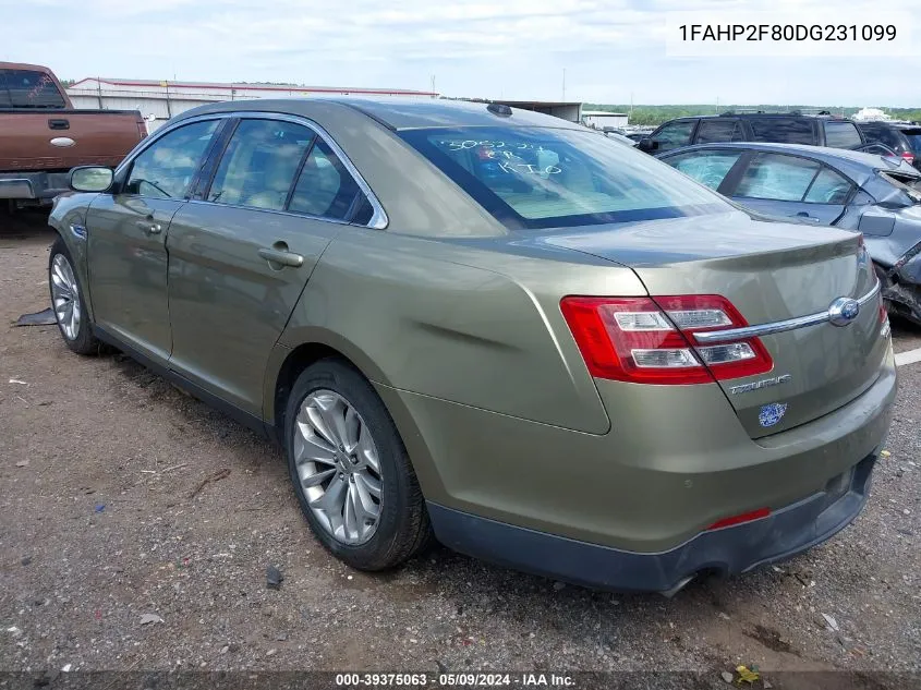 2013 Ford Taurus Limited VIN: 1FAHP2F80DG231099 Lot: 39375063