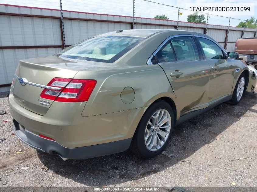 2013 Ford Taurus Limited VIN: 1FAHP2F80DG231099 Lot: 39375063