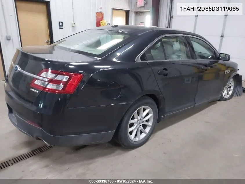 2013 Ford Taurus Se VIN: 1FAHP2D86DG119085 Lot: 39398766