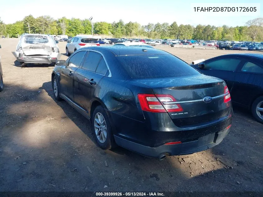 2013 Ford Taurus Se VIN: 1FAHP2D87DG172605 Lot: 39399926