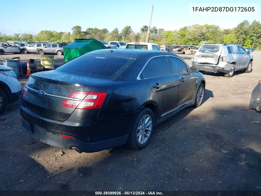 2013 Ford Taurus Se VIN: 1FAHP2D87DG172605 Lot: 39399926