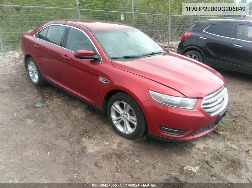 2013 Ford Taurus Sel VIN: 1FAHP2E80DG206849 Lot: 39427065