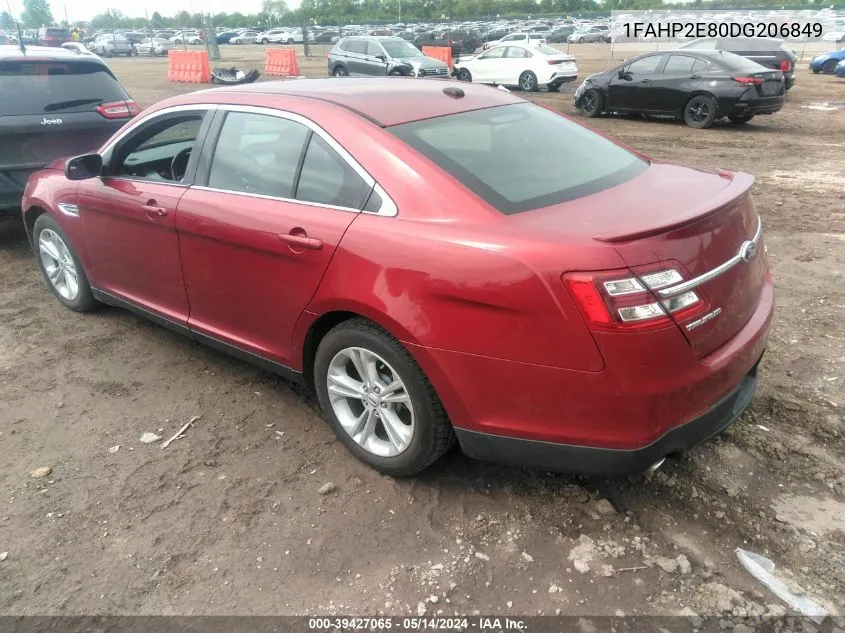 2013 Ford Taurus Sel VIN: 1FAHP2E80DG206849 Lot: 39427065