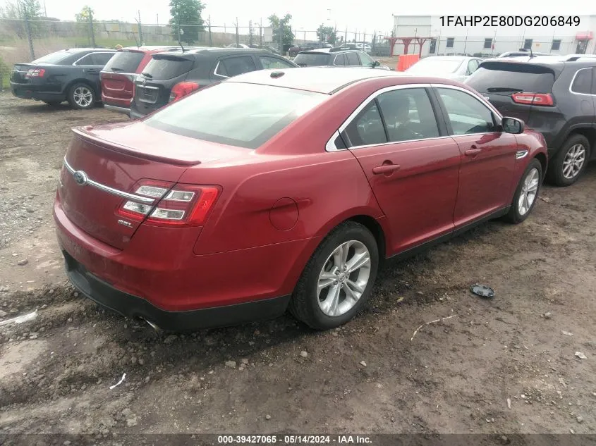 2013 Ford Taurus Sel VIN: 1FAHP2E80DG206849 Lot: 39427065