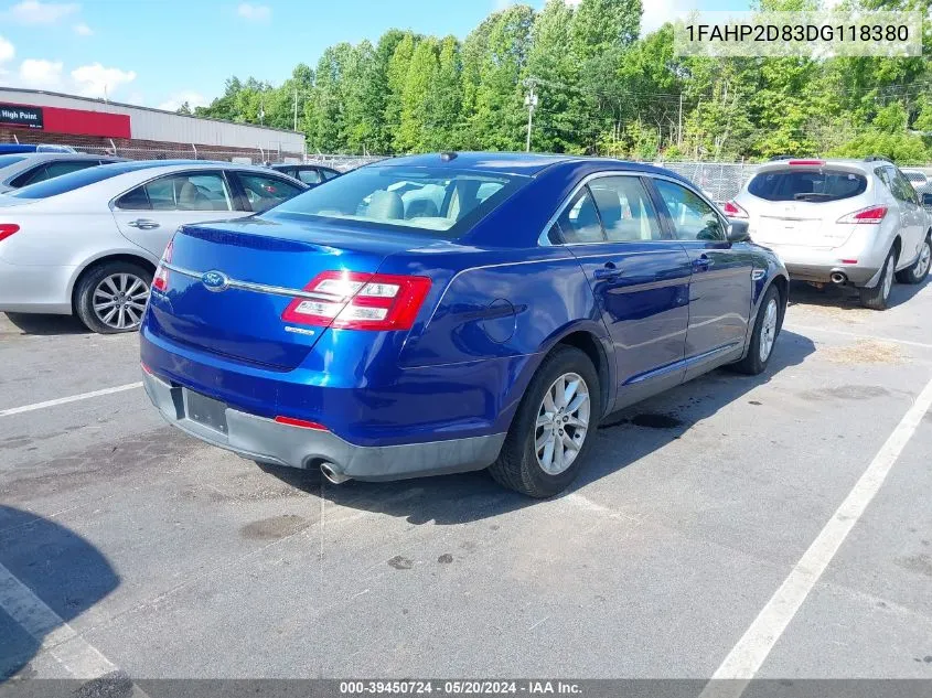 1FAHP2D83DG118380 2013 Ford Taurus Se