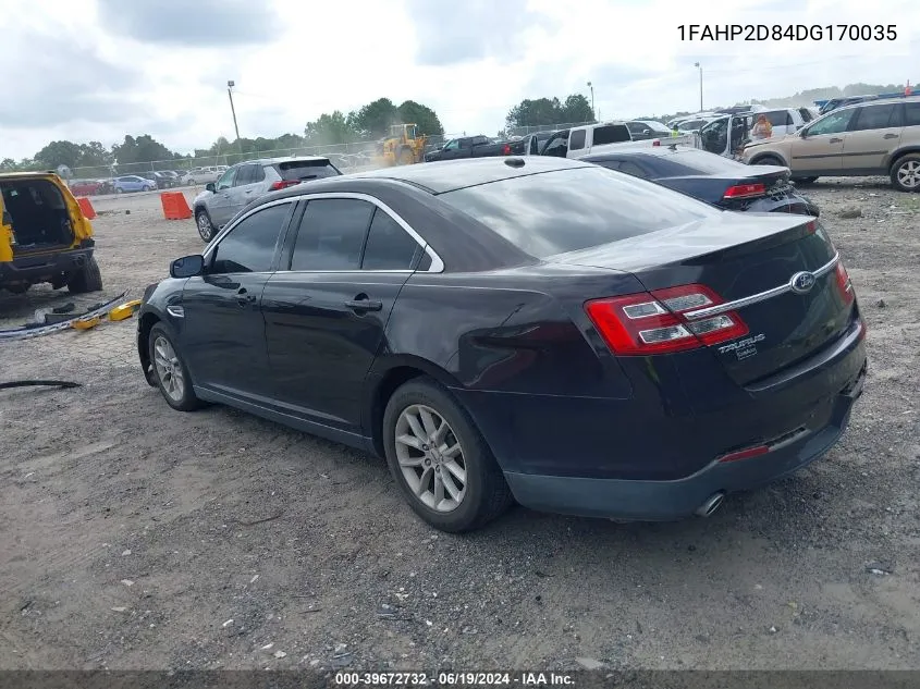 1FAHP2D84DG170035 2013 Ford Taurus Se