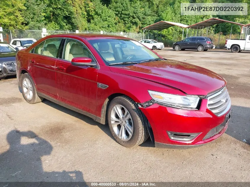 2013 Ford Taurus Sel VIN: 1FAHP2E87DG220392 Lot: 40000533