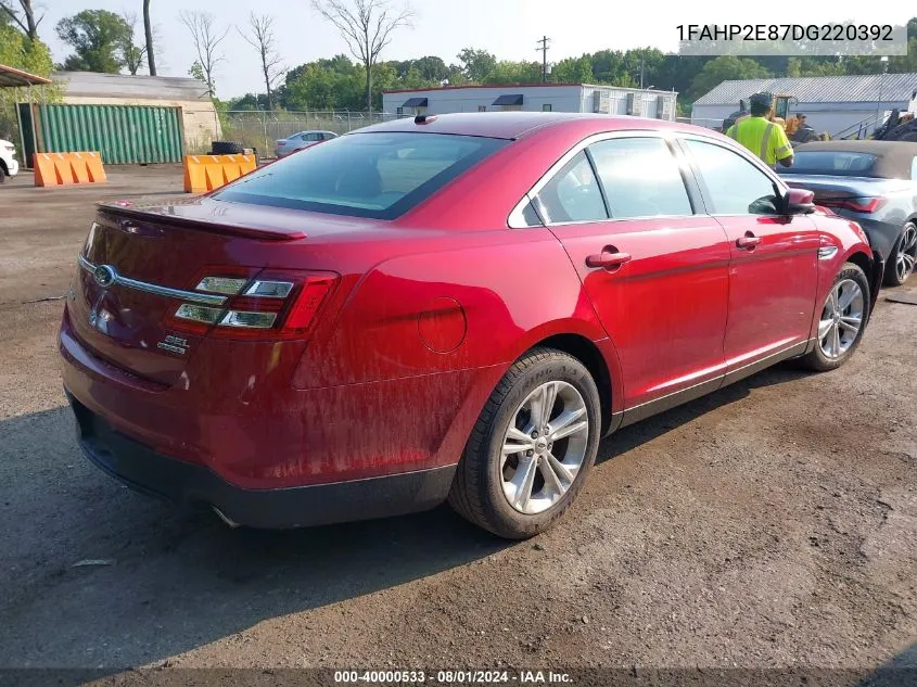 1FAHP2E87DG220392 2013 Ford Taurus Sel