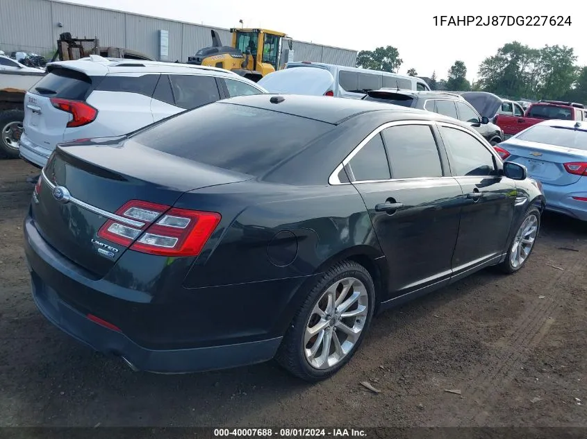 2013 Ford Taurus Limited VIN: 1FAHP2J87DG227624 Lot: 40007688