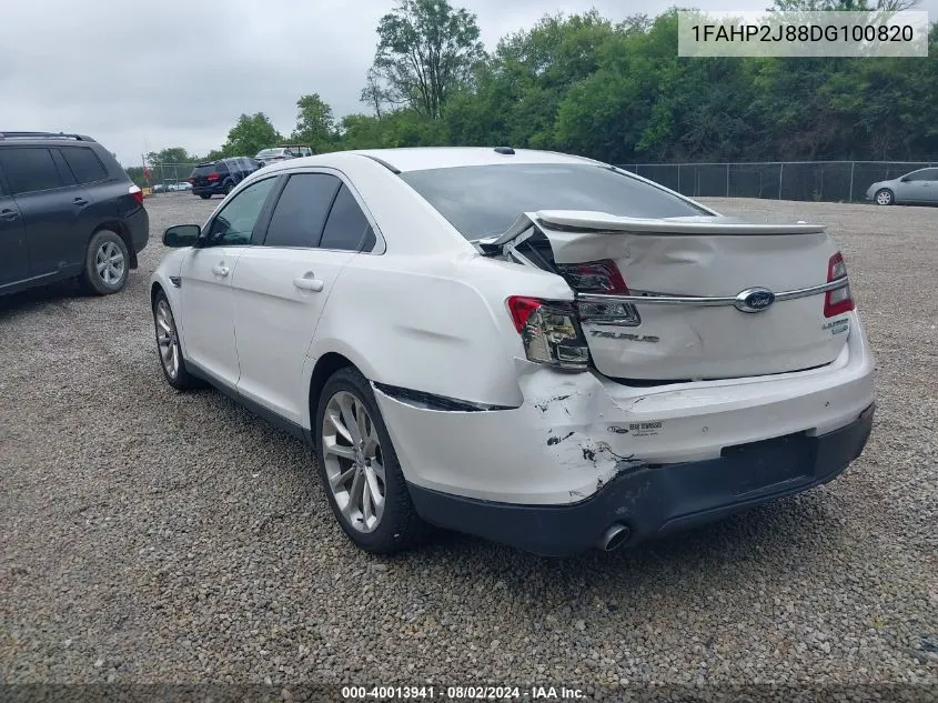 2013 Ford Taurus Limited VIN: 1FAHP2J88DG100820 Lot: 40013941