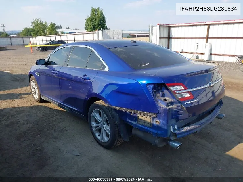 2013 Ford Taurus Sel VIN: 1FAHP2H83DG230834 Lot: 40036997