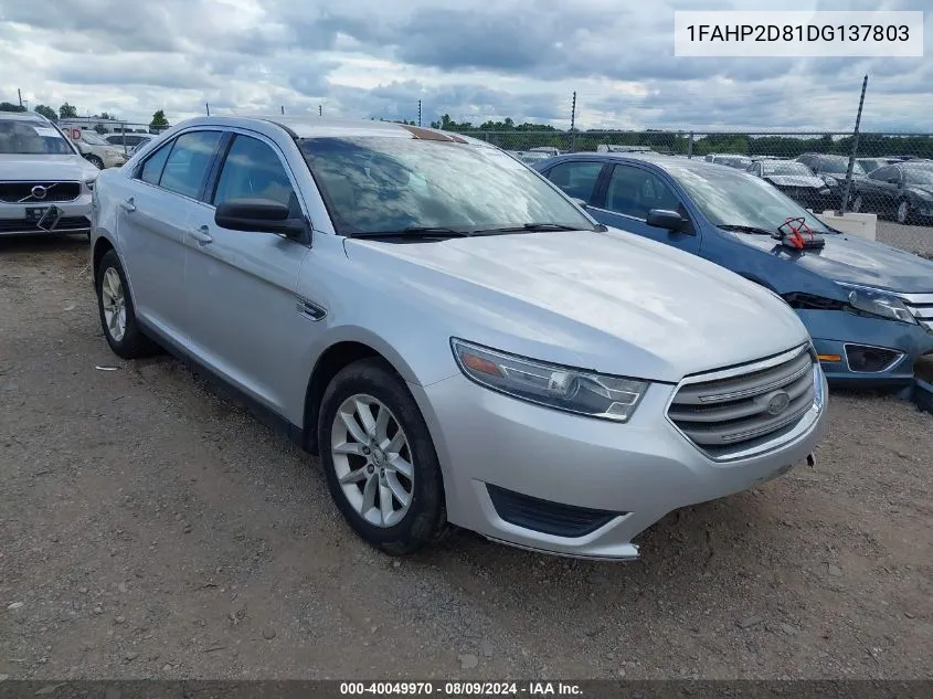 1FAHP2D81DG137803 2013 Ford Taurus Se