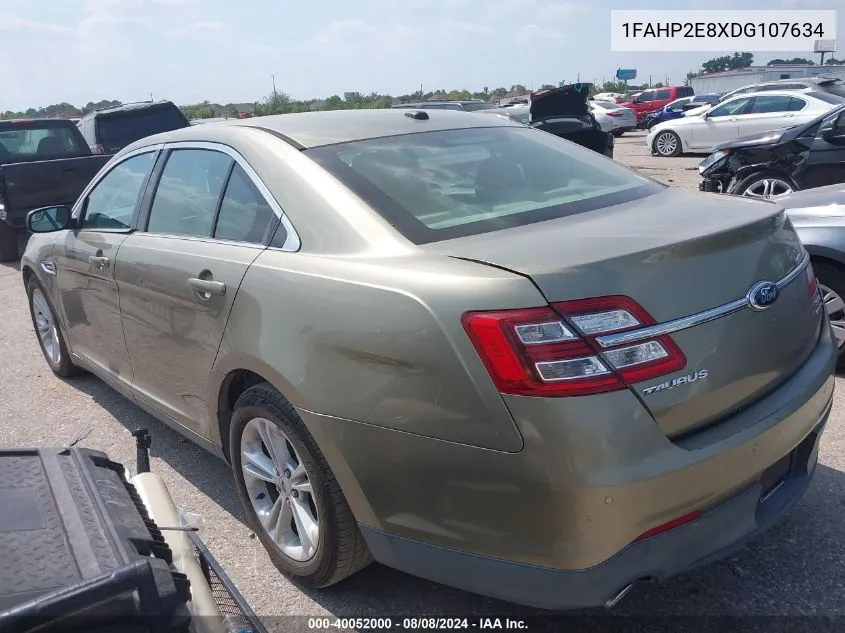 2013 Ford Taurus Sel VIN: 1FAHP2E8XDG107634 Lot: 40052000