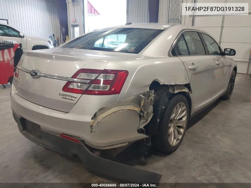 2013 Ford Taurus Limited VIN: 1FAHP2F87DG191328 Lot: 40056680