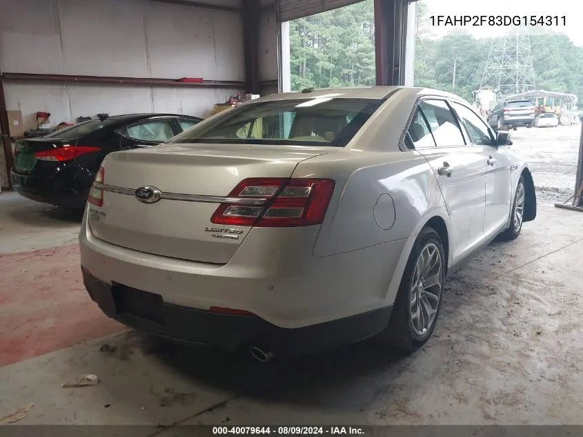 2013 Ford Taurus Limited VIN: 1FAHP2F83DG154311 Lot: 40079644