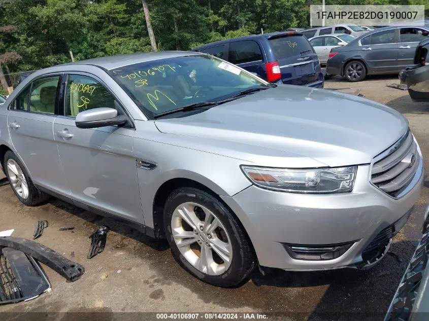 2013 Ford Taurus Sel VIN: 1FAHP2E82DG190007 Lot: 40106907