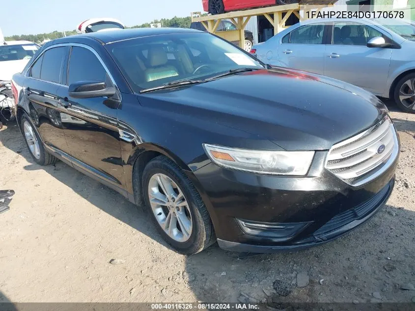 2013 Ford Taurus Sel VIN: 1FAHP2E84DG170678 Lot: 40116326