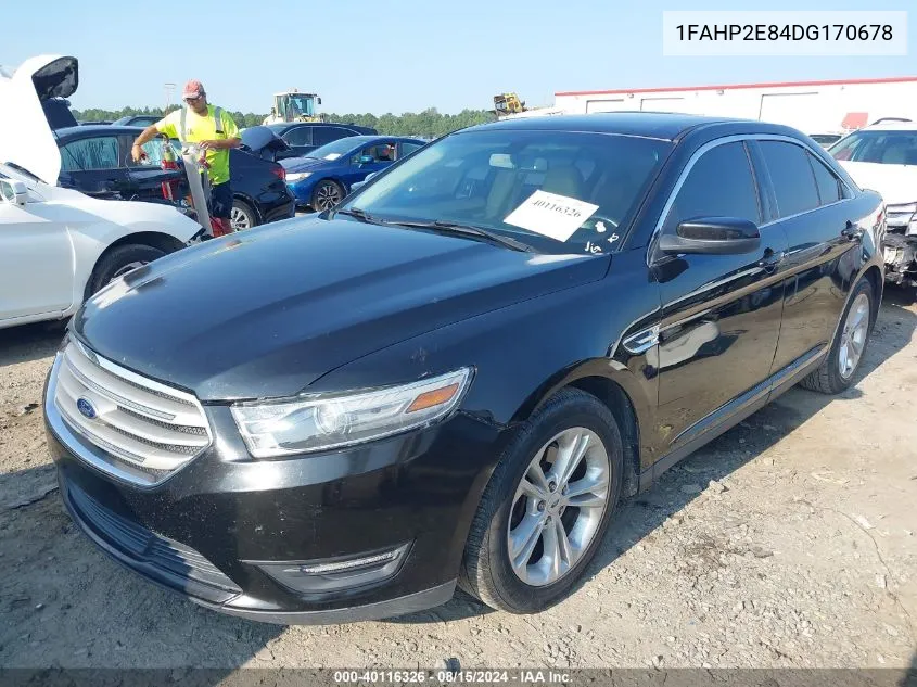 2013 Ford Taurus Sel VIN: 1FAHP2E84DG170678 Lot: 40116326