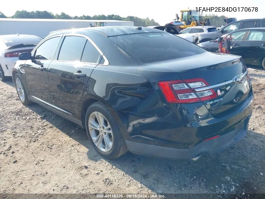 2013 Ford Taurus Sel VIN: 1FAHP2E84DG170678 Lot: 40116326