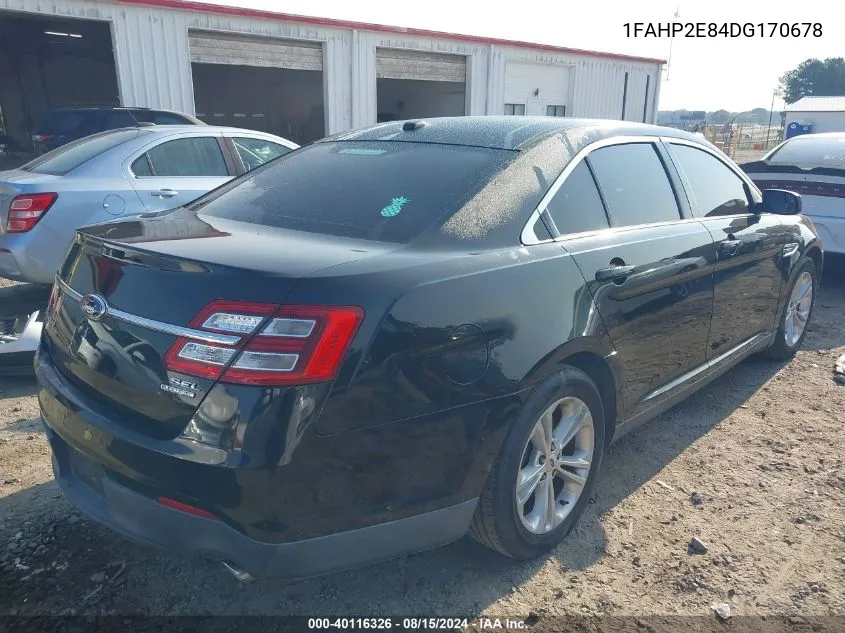 2013 Ford Taurus Sel VIN: 1FAHP2E84DG170678 Lot: 40116326