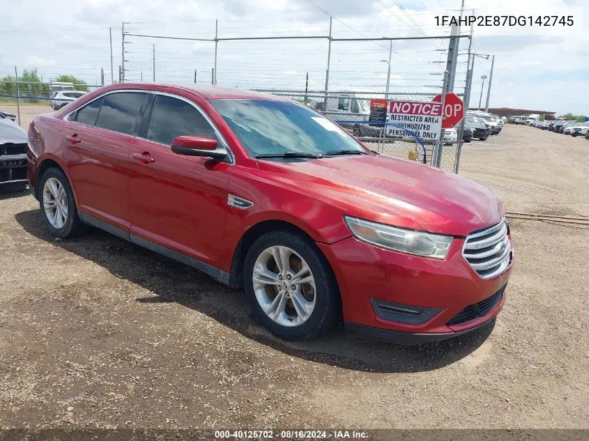 2013 Ford Taurus Sel VIN: 1FAHP2E87DG142745 Lot: 40125702