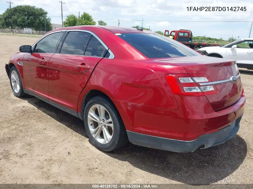 1FAHP2E87DG142745 2013 Ford Taurus Sel