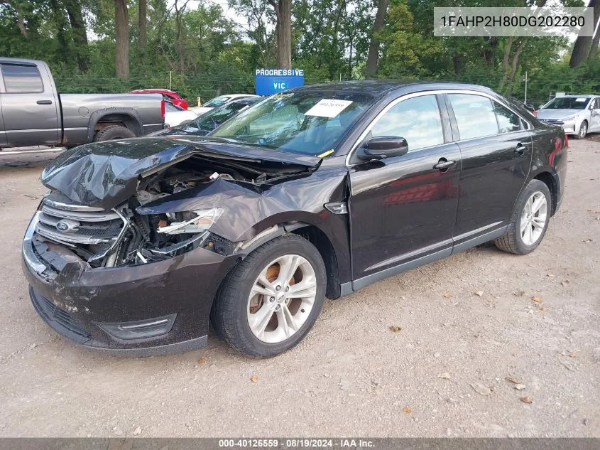 2013 Ford Taurus Sel VIN: 1FAHP2H80DG202280 Lot: 40126559