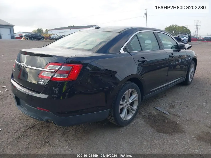 2013 Ford Taurus Sel VIN: 1FAHP2H80DG202280 Lot: 40126559