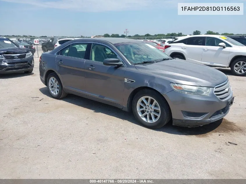 2013 Ford Taurus Se VIN: 1FAHP2D81DG116563 Lot: 40147766