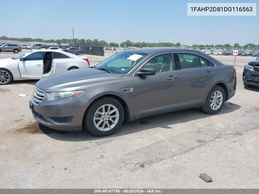 2013 Ford Taurus Se VIN: 1FAHP2D81DG116563 Lot: 40147766