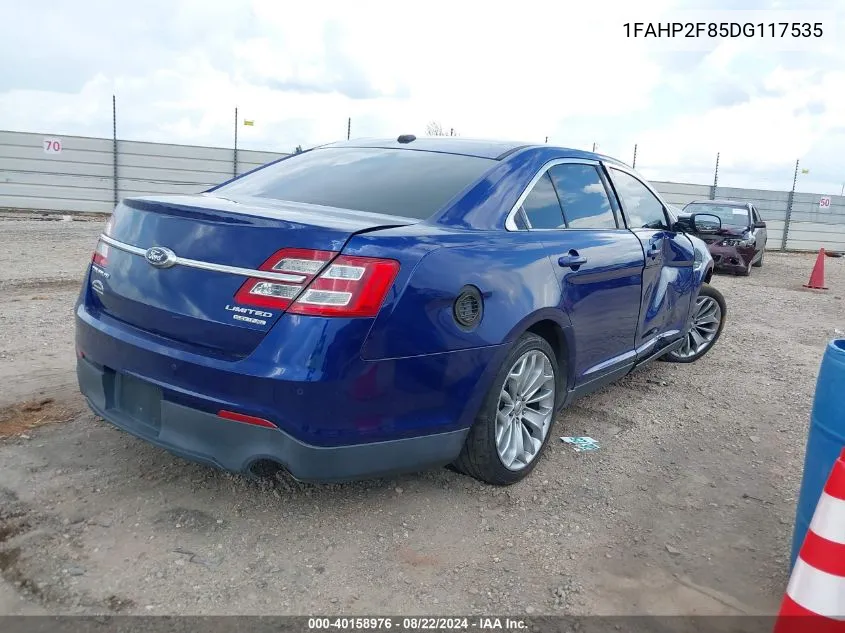 2013 Ford Taurus Limited VIN: 1FAHP2F85DG117535 Lot: 40158976