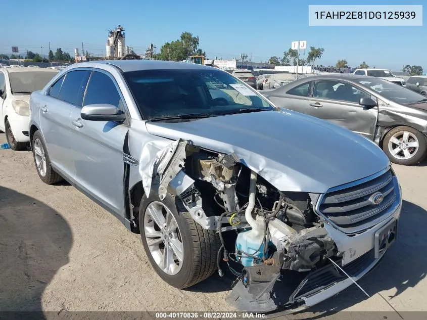 1FAHP2E81DG125939 2013 Ford Taurus Sel