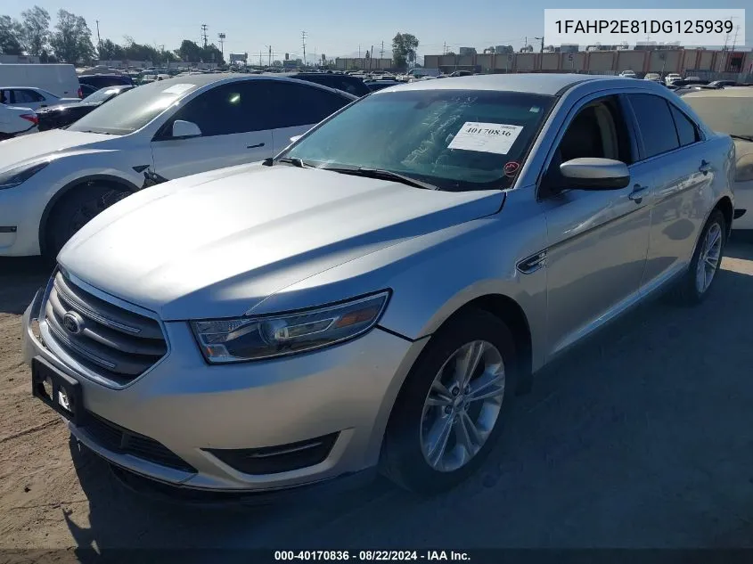 1FAHP2E81DG125939 2013 Ford Taurus Sel