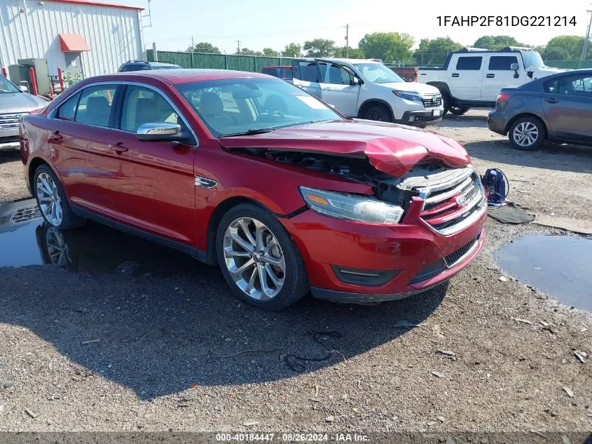 1FAHP2F81DG221214 2013 Ford Taurus Limited