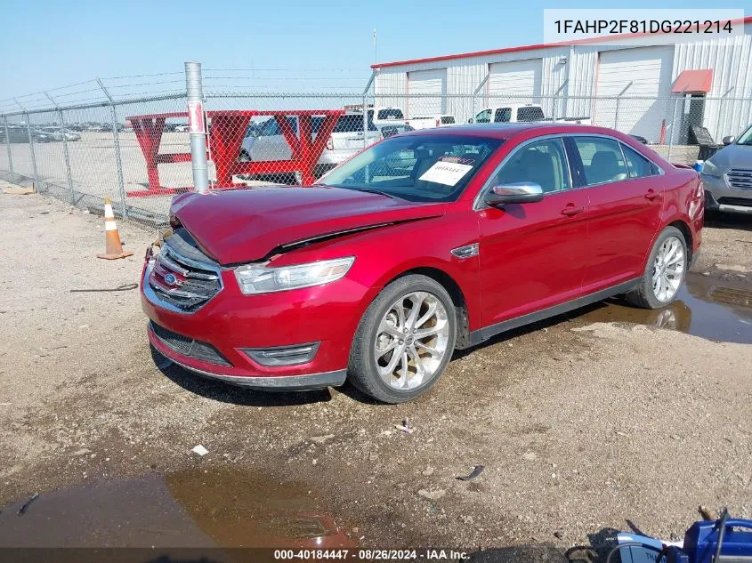 1FAHP2F81DG221214 2013 Ford Taurus Limited