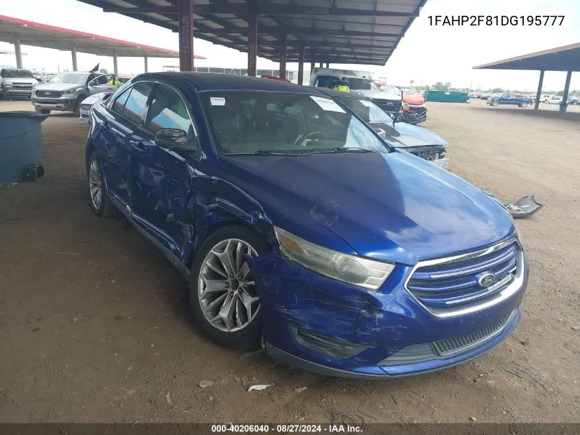 1FAHP2F81DG195777 2013 Ford Taurus Limited