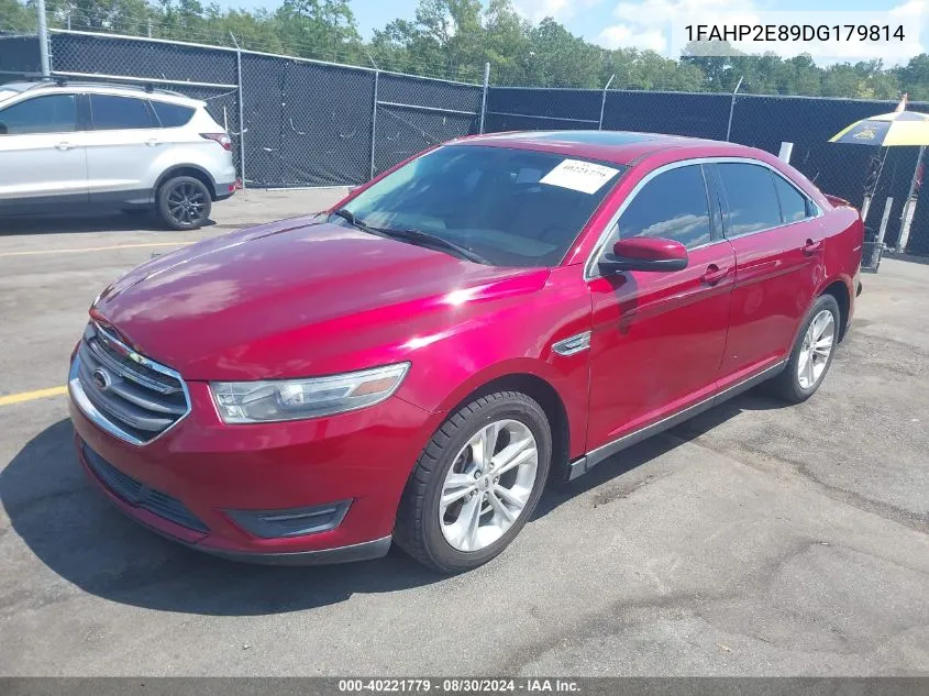 2013 Ford Taurus Sel VIN: 1FAHP2E89DG179814 Lot: 40221779