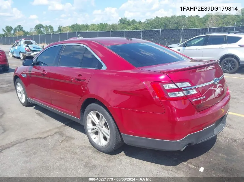 2013 Ford Taurus Sel VIN: 1FAHP2E89DG179814 Lot: 40221779