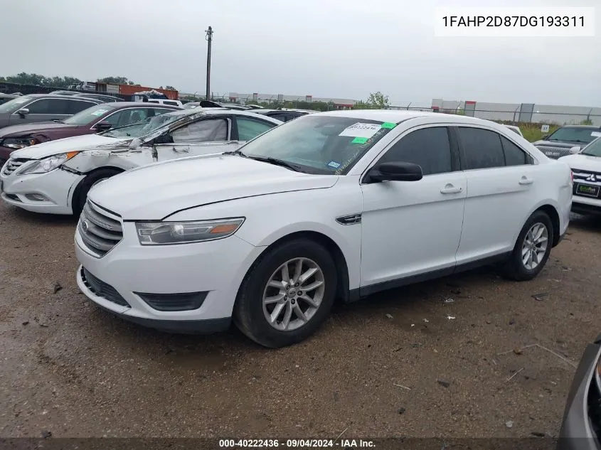 1FAHP2D87DG193311 2013 Ford Taurus Se