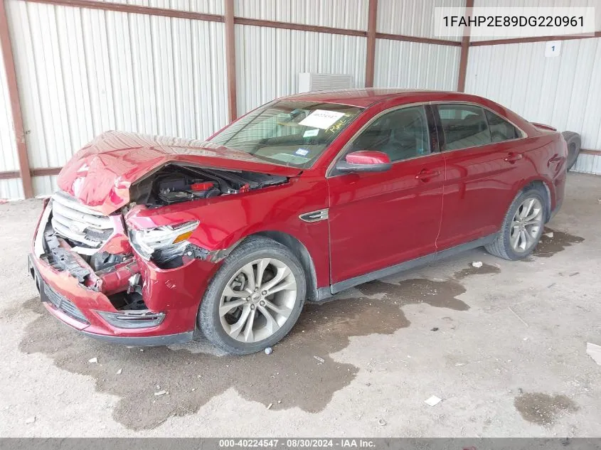 2013 Ford Taurus Sel VIN: 1FAHP2E89DG220961 Lot: 40224547